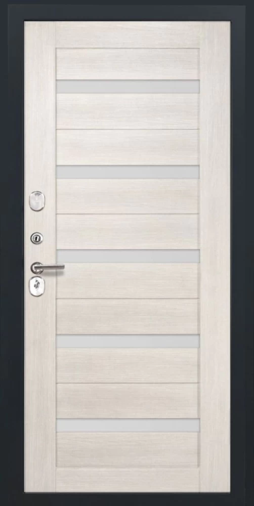 Входная дверь ДвериПРО Модель L-49 СБ-1 (ст. белое, 16мм, беленый дуб) DPRO196854 внутренняя сторона