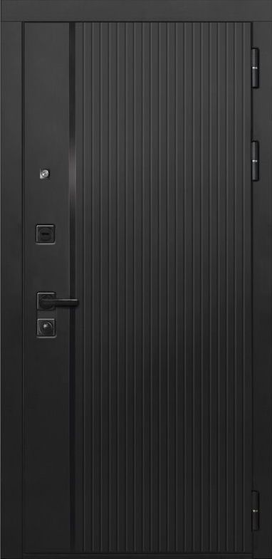 Входная дверь ДвериПРО L-45 СБ-1 (лак.черное, 16мм, венге) DPRO196862 внешняя сторона
