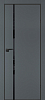 Межкомнатная дверь P-22  кромка ABS черная c 4-х ст. Графит матовый
